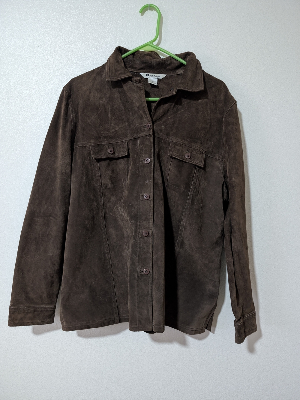 Vintage Nygard Collection Chocolate Brown Genuine Suede Jacket Size 16